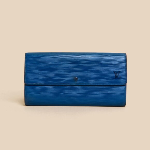 Louis Vuitton Epi Sarah Long Wallet Toledo Blue Pre-owned - Picture 1 of 12